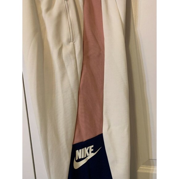 Nike Women's Size L Jogging Pants Black Pink Stripe‎ Drawstring - Picture 4 of 8